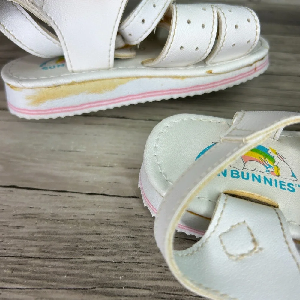 Vintage Sun Bunnies Toddler Sandals‎ Size 5 Mr. Happy